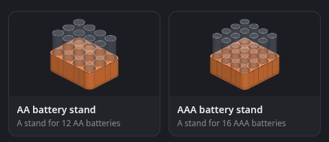 AA and AAA battery stands